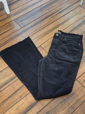 A.N.A.Black Corduroy High-Rise Flare Pants